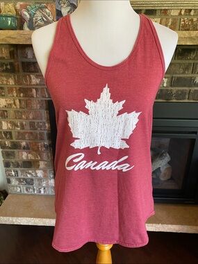 CANADA maple leaf tank top. Made in Canada. Canadian pride!